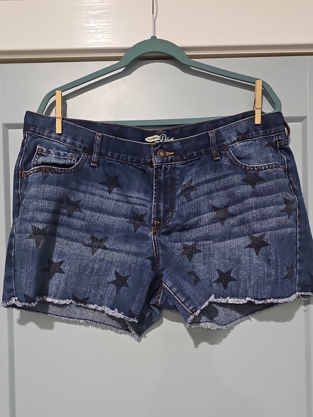 Old Navy Blue Star Print Denim Shorts